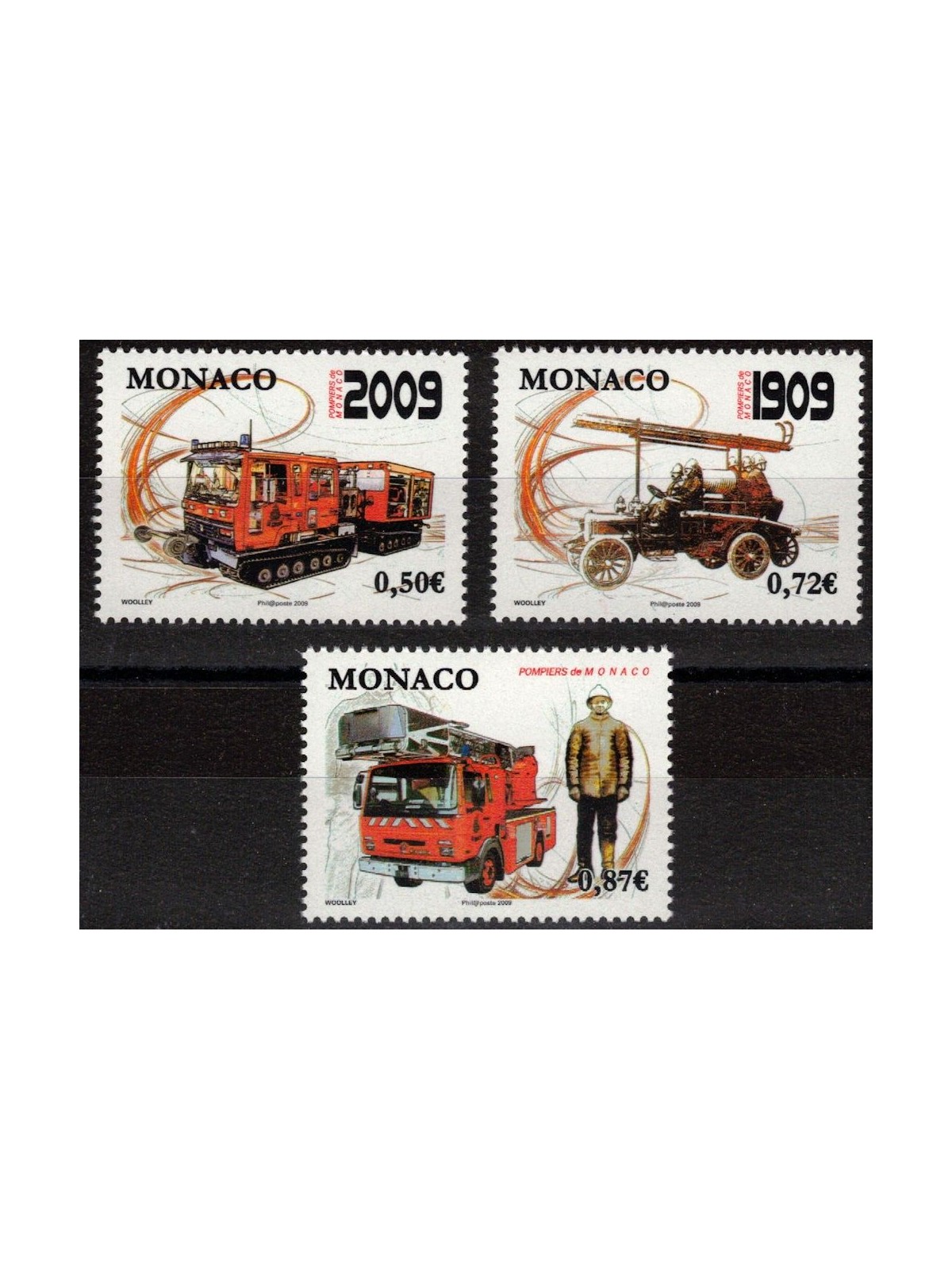 MONACO 2009 Fire Brigade 3v MNH**