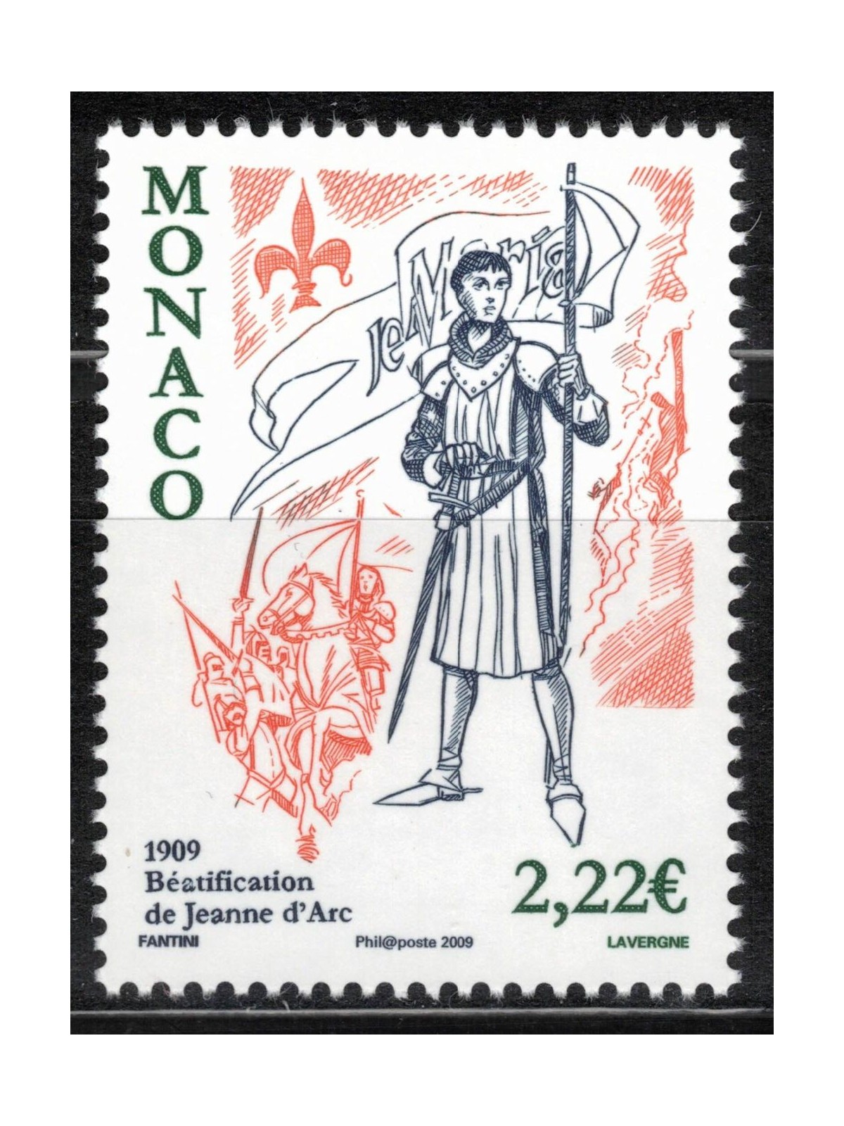 MONACO 2009 Giovanna d'Arco MNH**