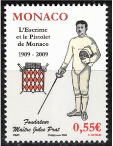 MONACO 2009 L'escrime et le pistolet de Monaco MNH**