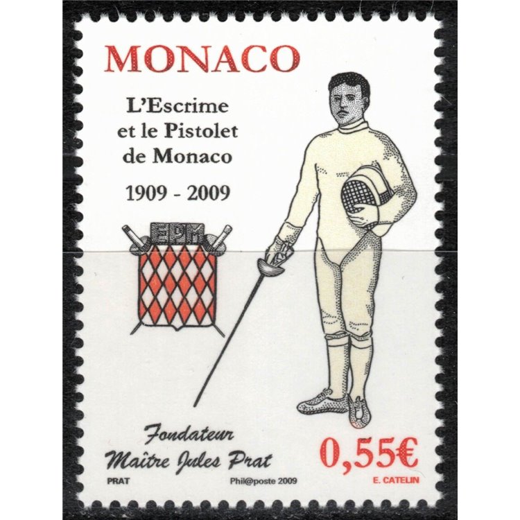 MONACO 2009 L'escrime et le pistolet de Monaco MNH**