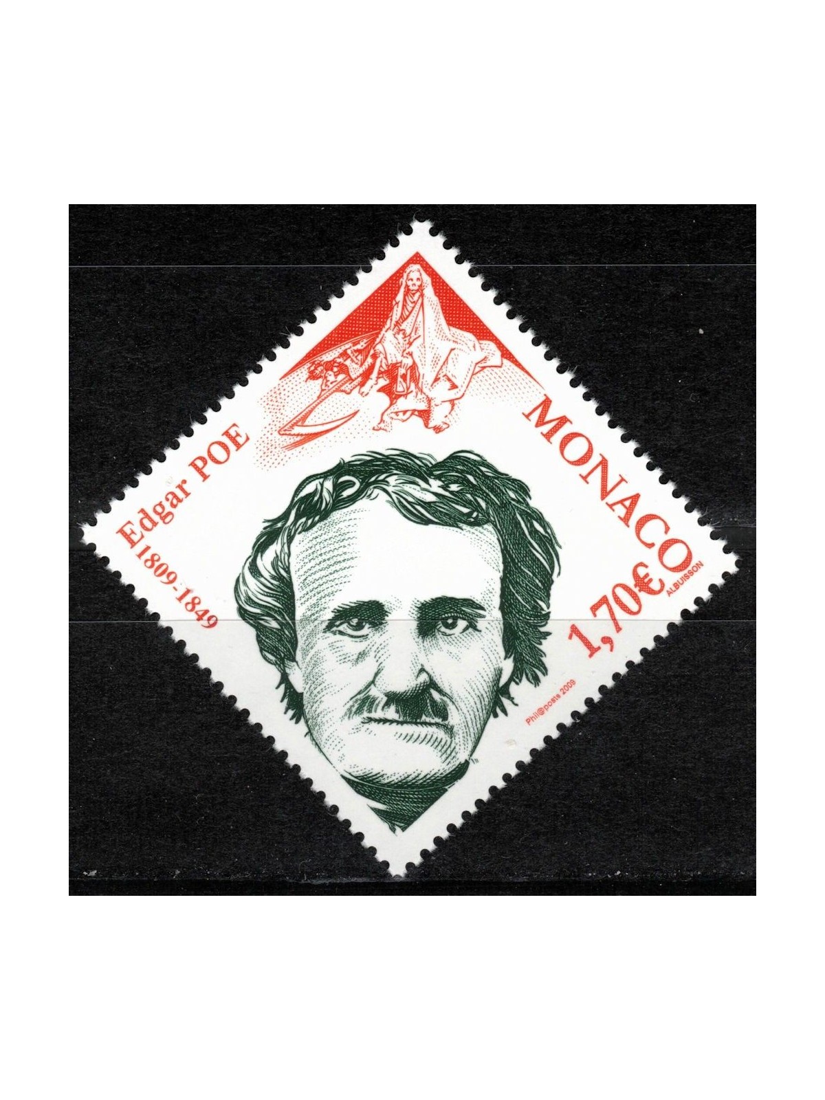 MONACO 2009 Edgar Allan Poe MNH**
