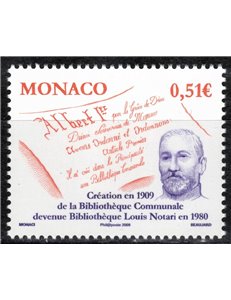MONACO 2009 Biblioteca Louis Notari MNH**