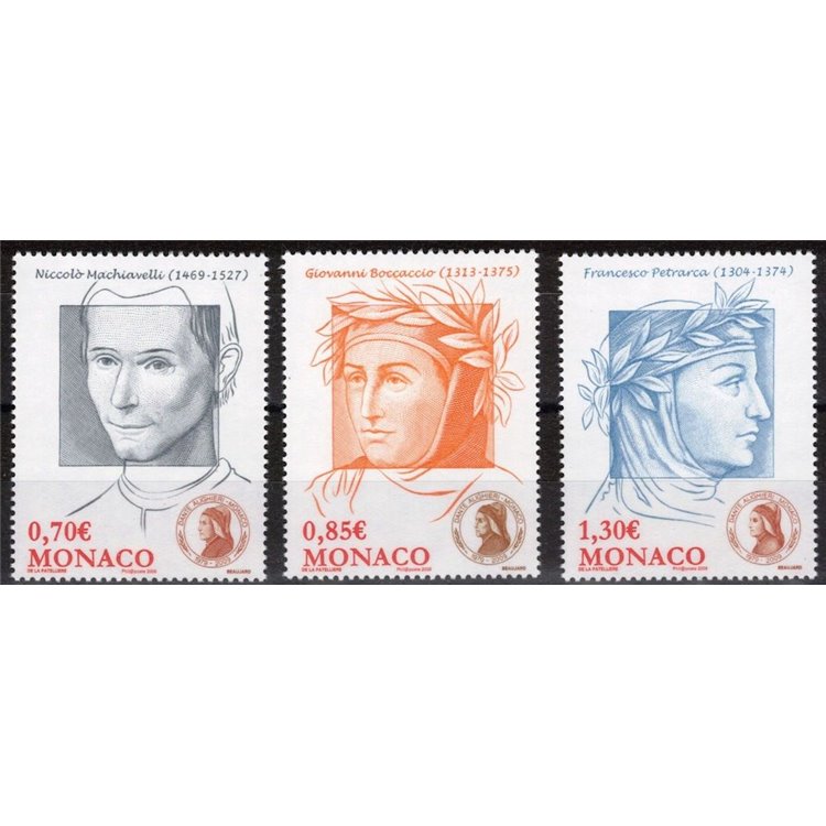 MONACO 2009 Dante Alighieri Association 3v MNH**