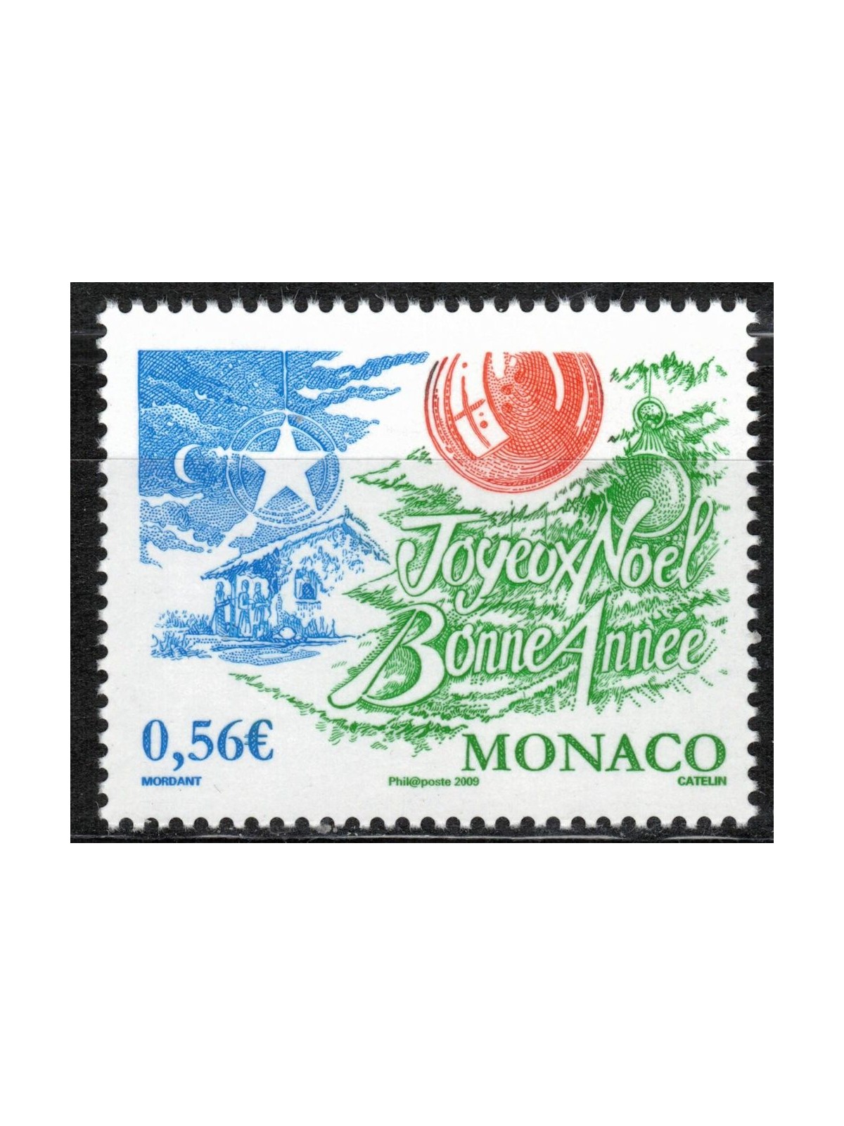 MONACO 2009 Christmas MNH**