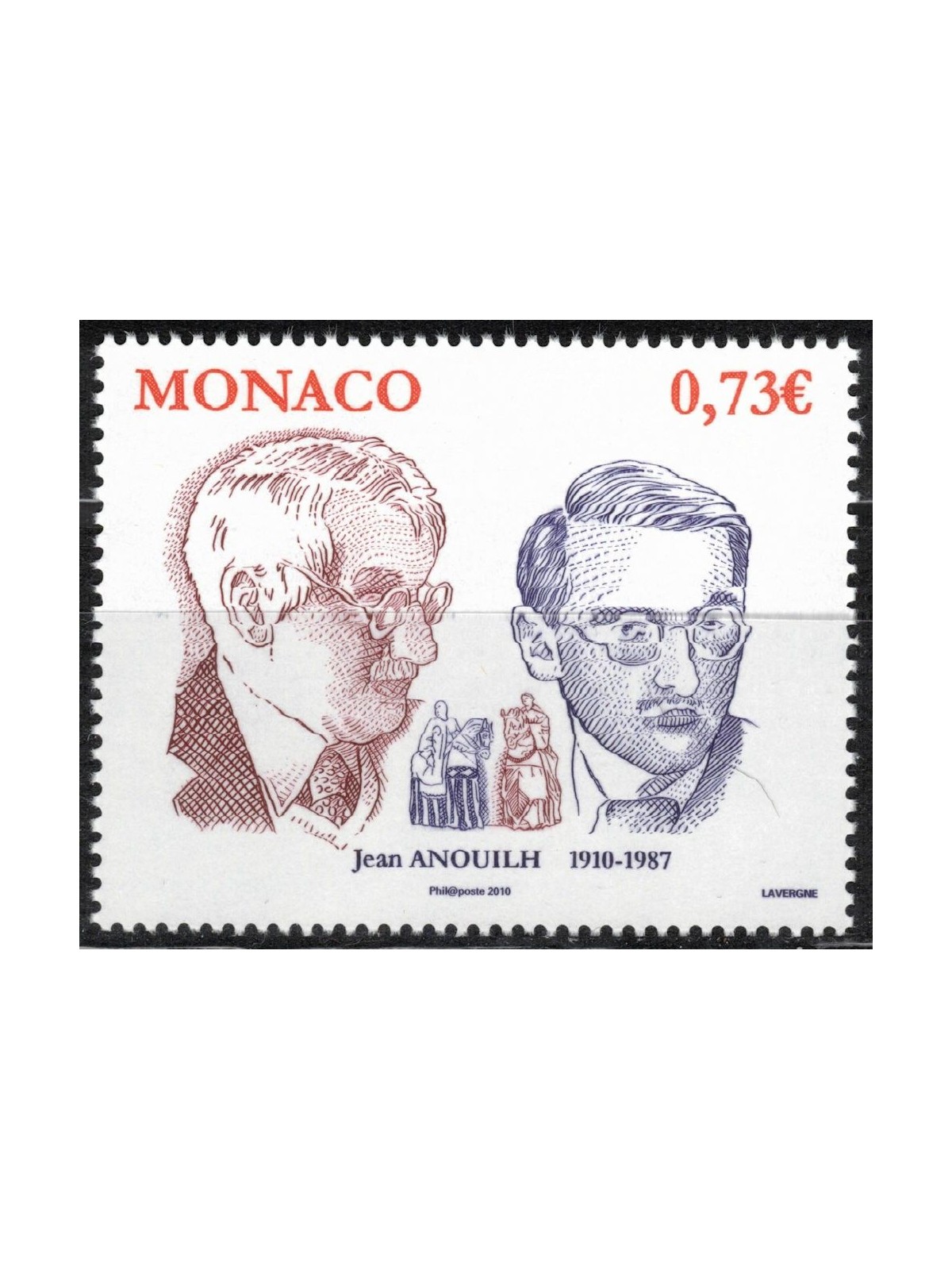 MONACO 2009 Jean Anouilh MNH**