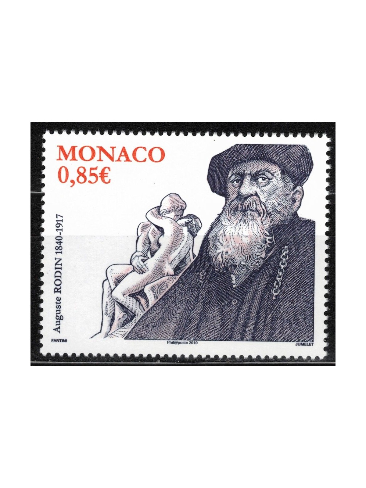 MONACO 2009 Auguste Rodin MNH**