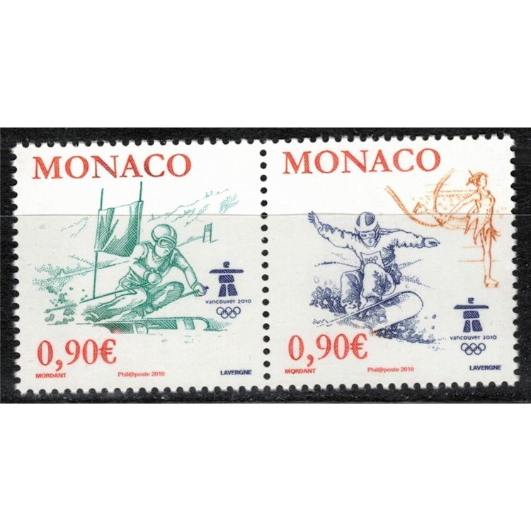 MONACO 2009 Winter Olympic Games 2v MNH**