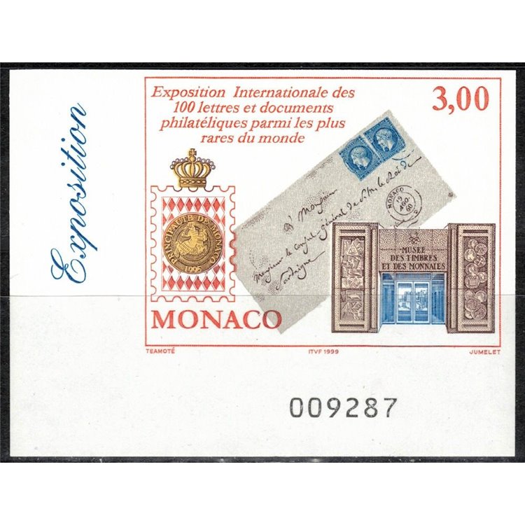 MONACO 1999 Philatelic Exhibition (imperforate) MNH**