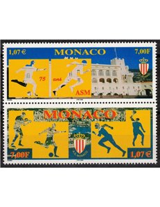 MONACO 1999 Associazione Sportiva 2v MNH**