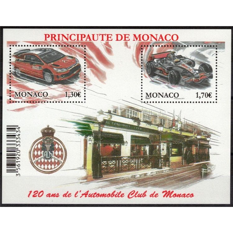 MONACO 2009 Automobilclub s/s MNH**