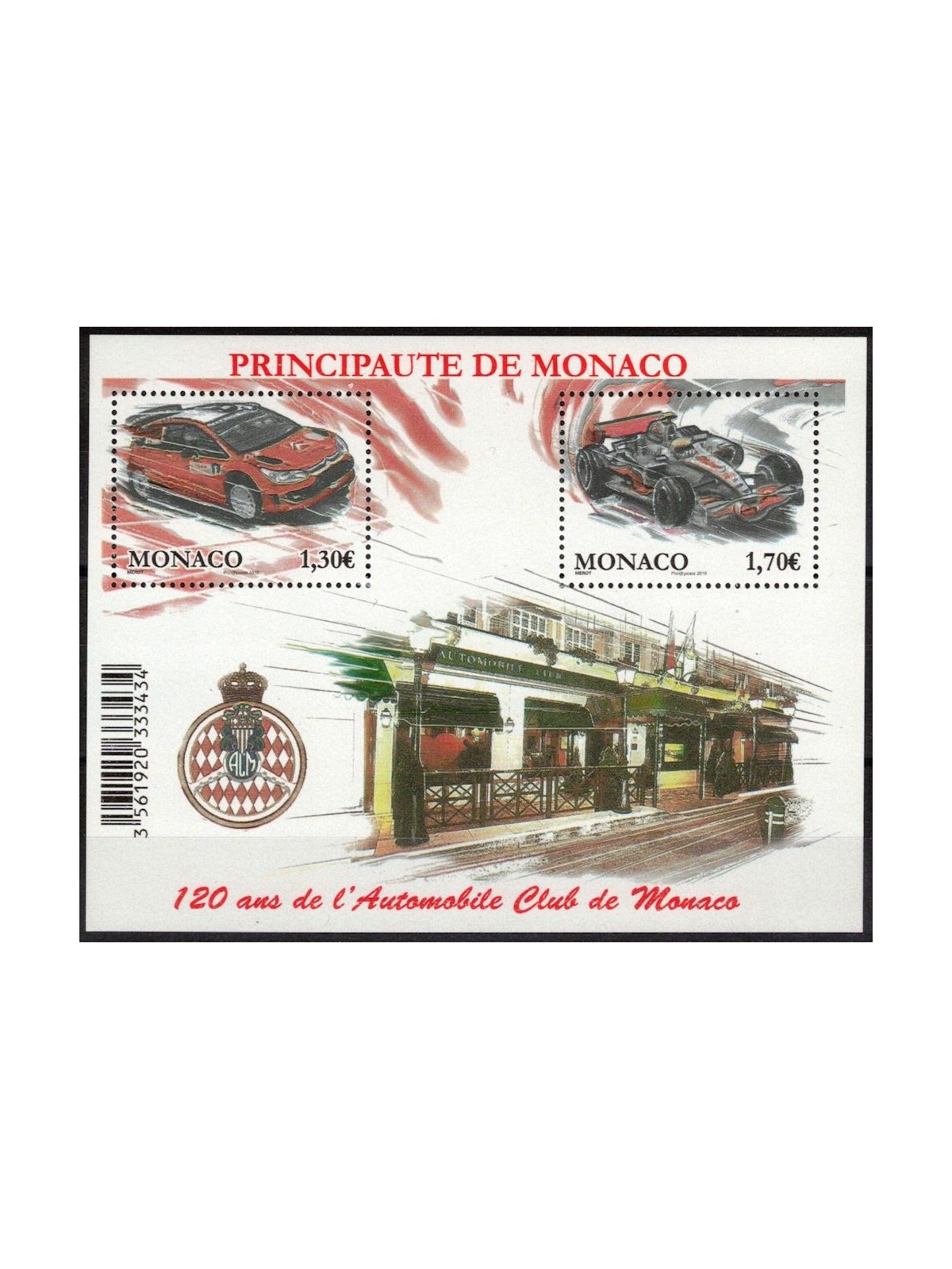 MONACO 2009 Automobilclub BF MNH**