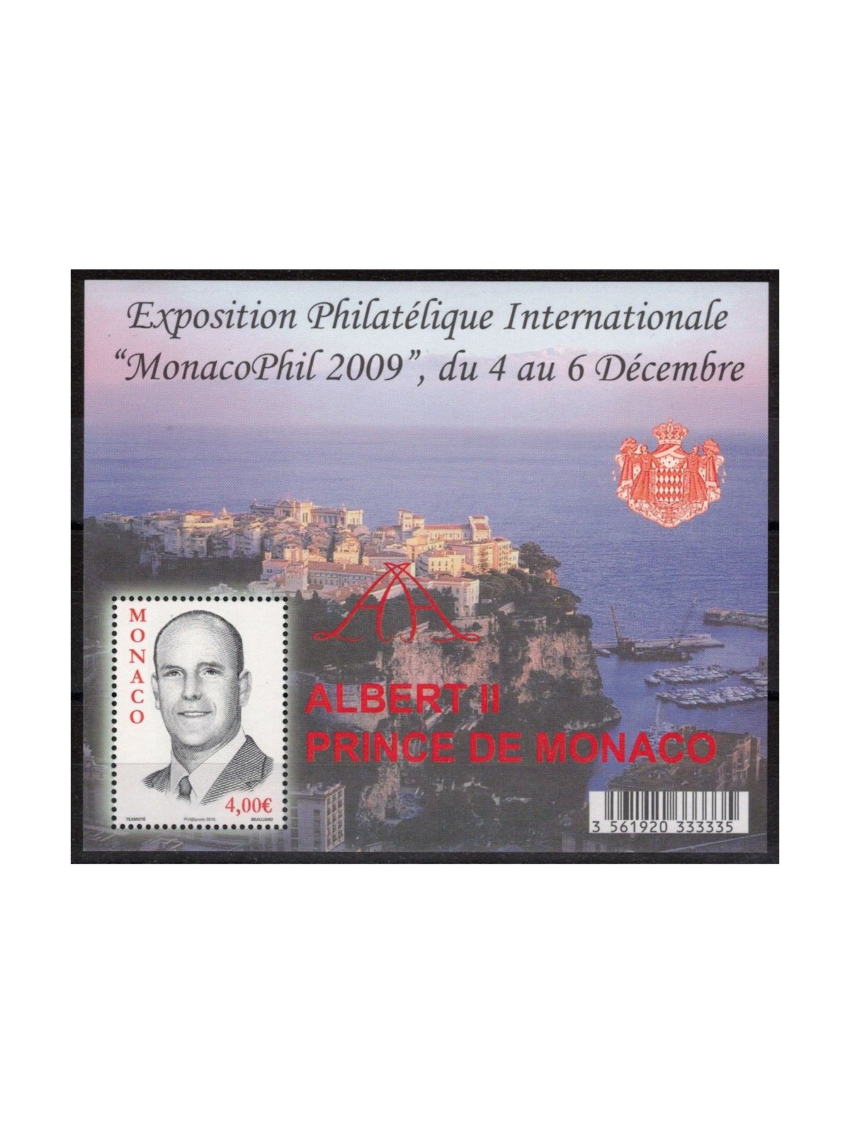 MONACO 2009 International Philatelic Exhibition s/s MNH**