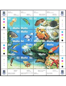 MALTA 1999 Fauna marina 16v MNH**