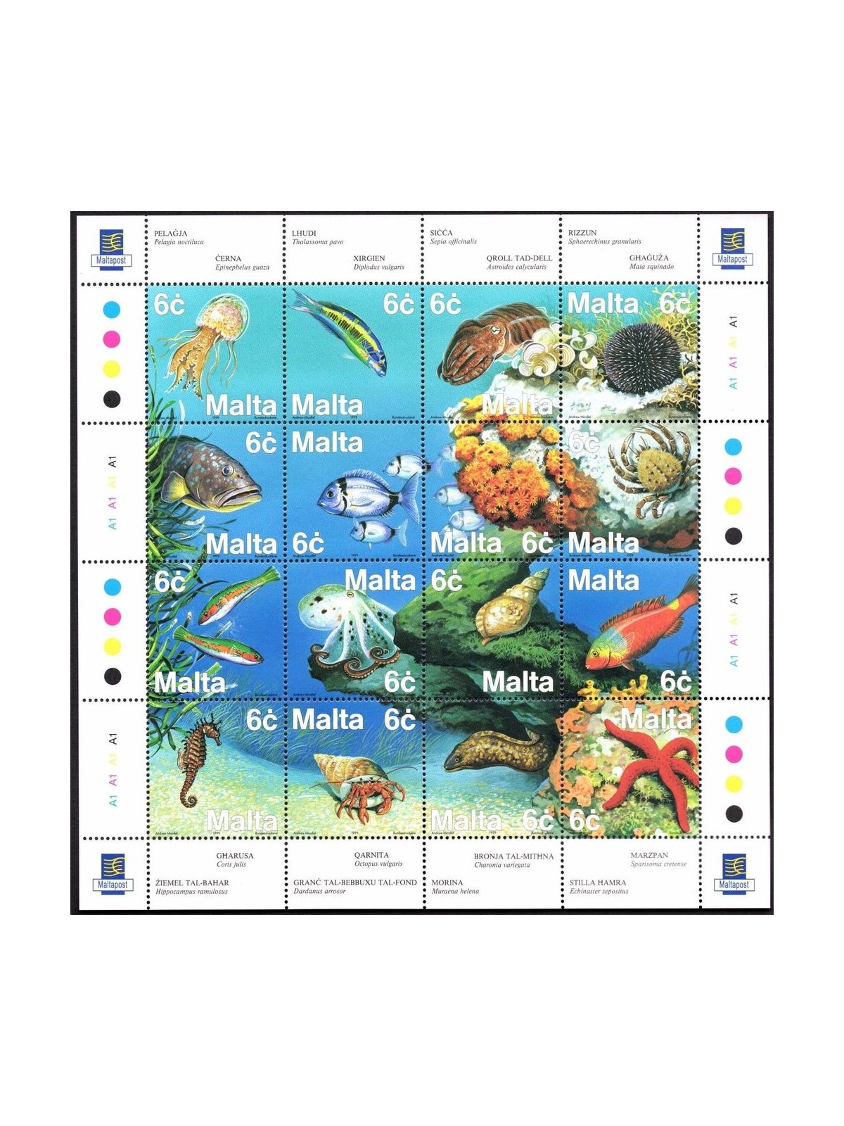 MALTA 1999 Marine fauna 16v MNH**