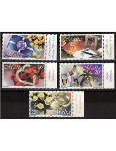 MALTA 2000 Francobolli augurali 5v MNH**