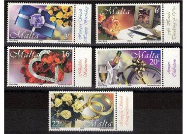 MALTA 2000 Francobolli augurali 5v MNH**