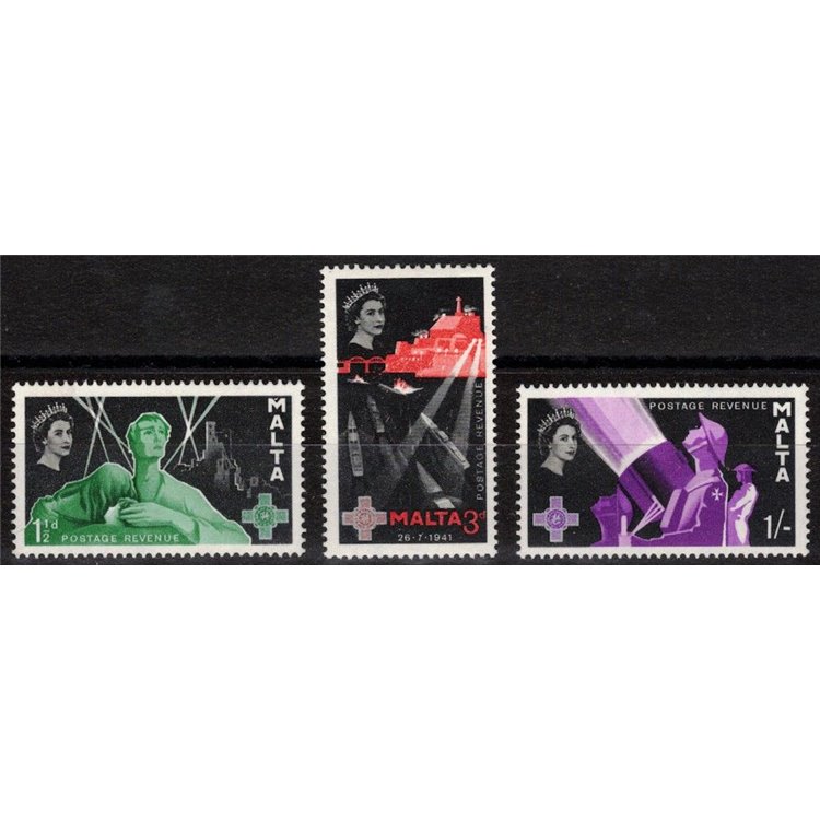 MALTA 1958 George Cross 3v MNH**