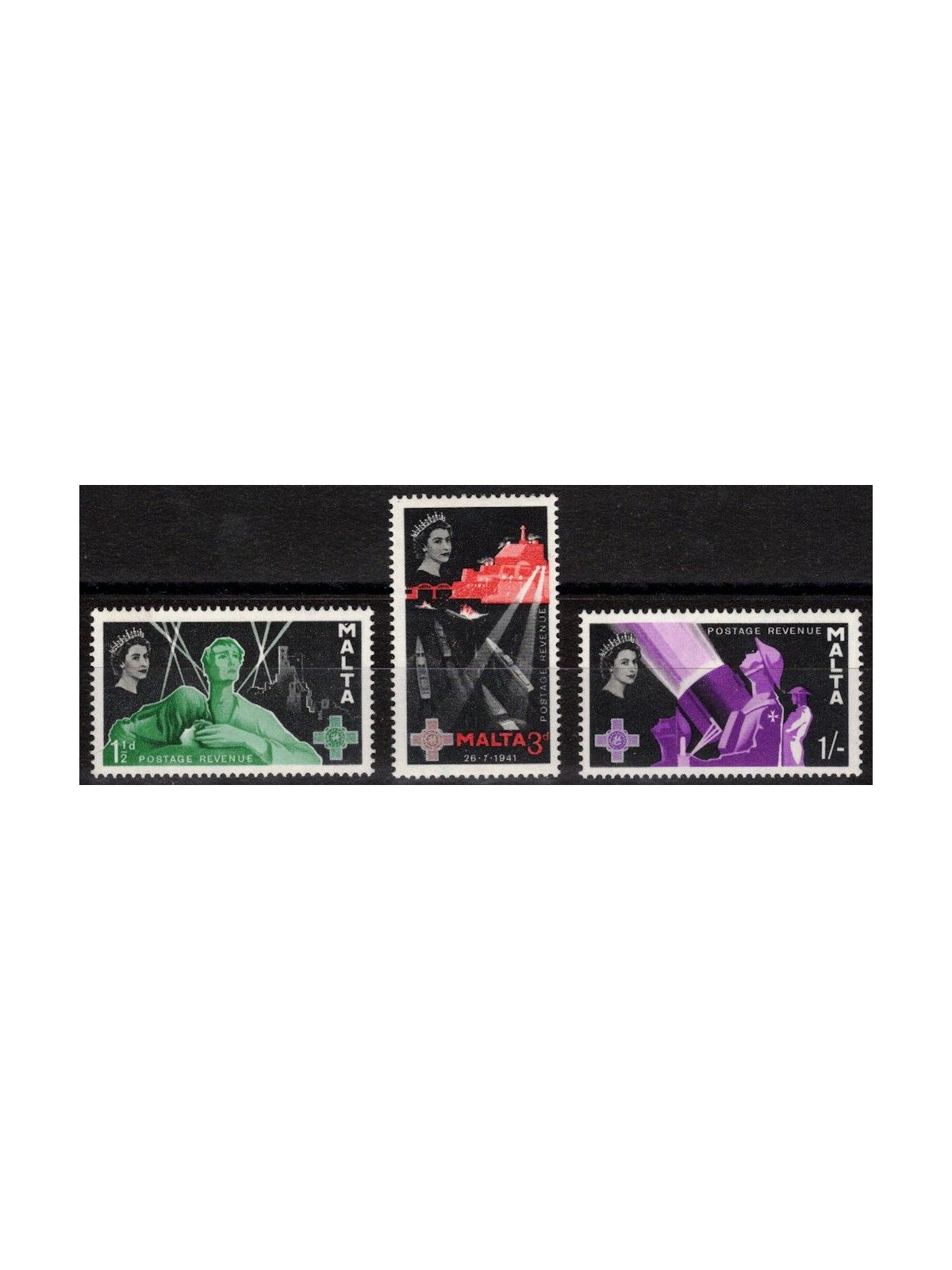 MALTA 1958 George Cross 3v MNH**