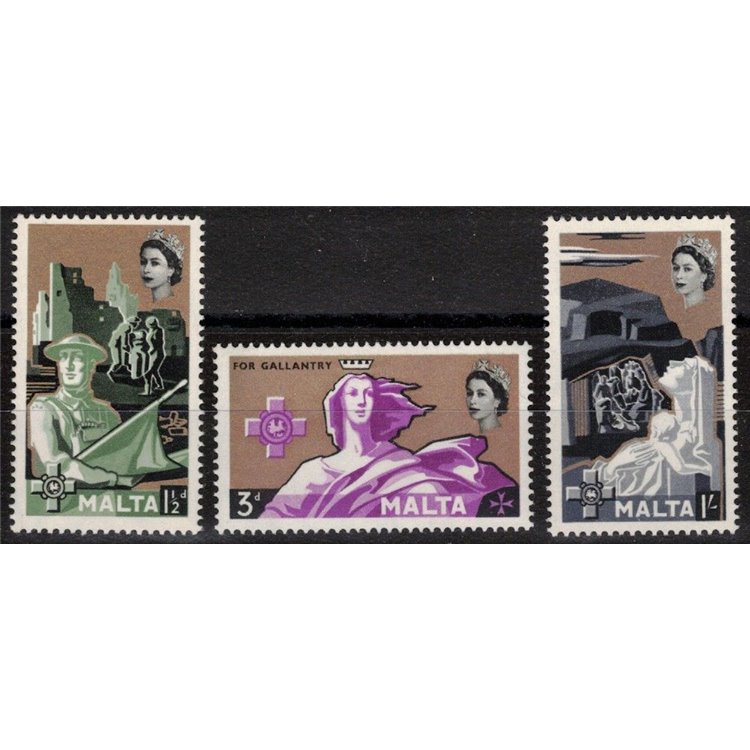 MALTA 1959 George Cross 3v MNH**