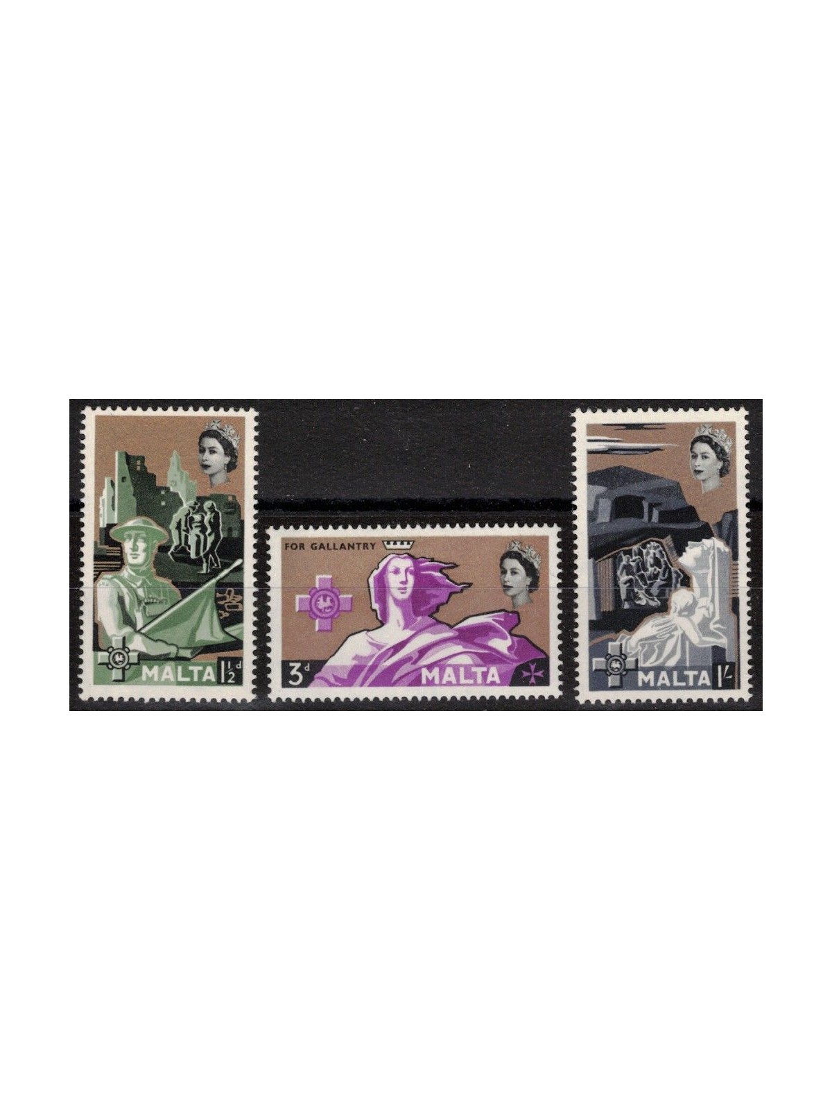 MALTA 1959 George Cross 3v MNH**