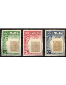 MALTA 1960 Primo francobollo Maltese 3v MNH**