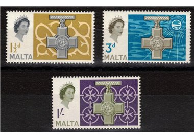 MALTA 1961 George Cross 3v MNH**