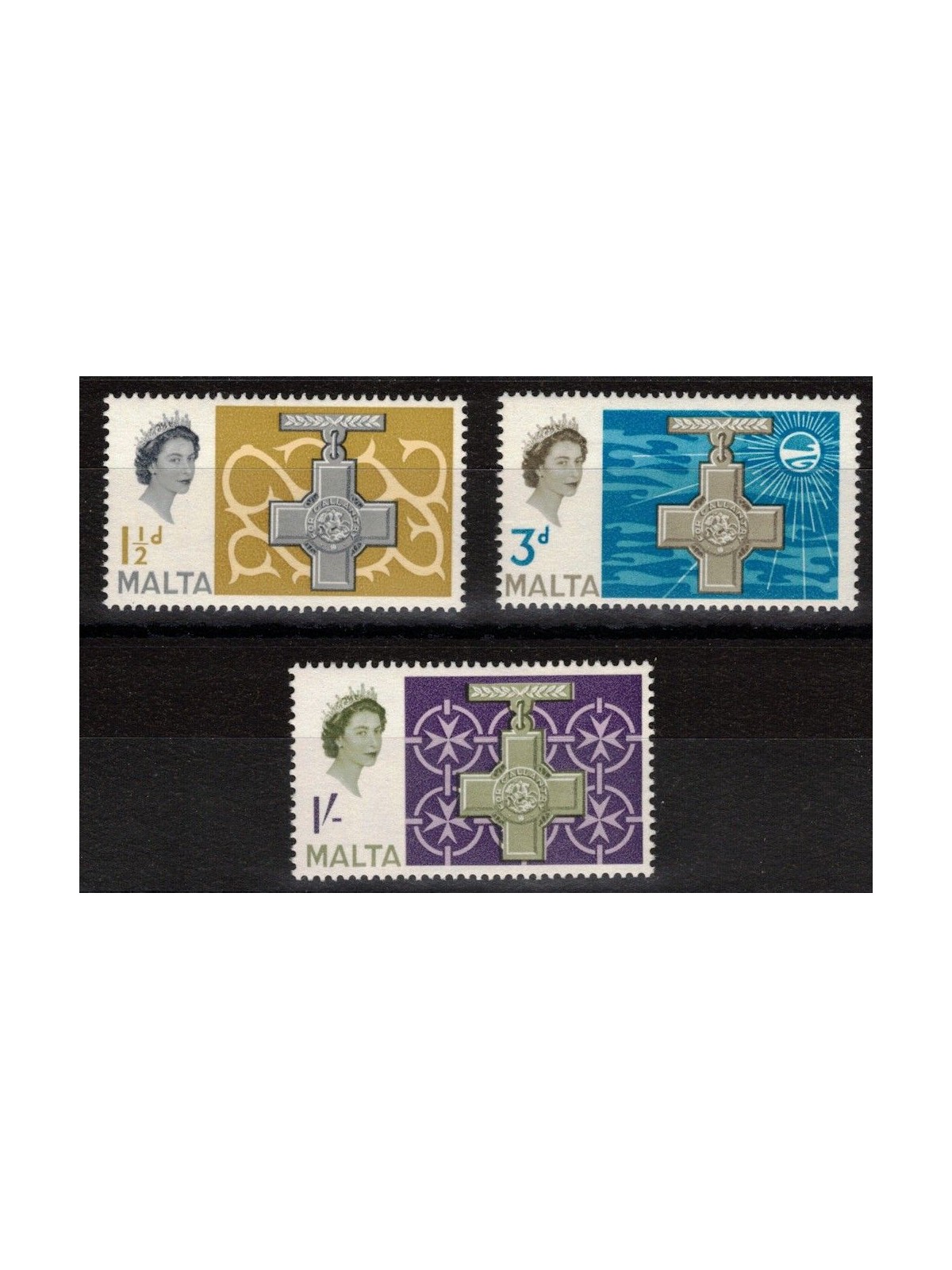 MALTA 1961 George Cross 3v MNH**