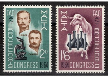 MALTA 1964 Fight against Malta Fever 2v MNH**