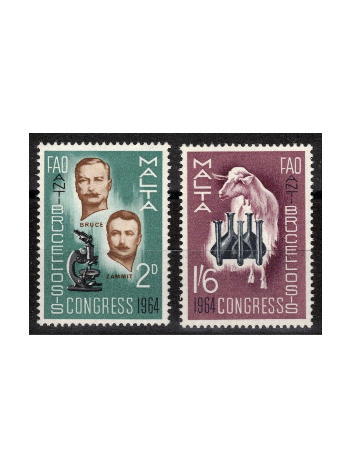 MALTA 1964 Fight against Malta Fever 2v MNH**