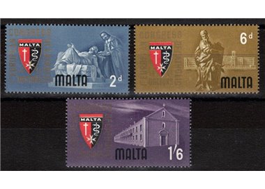 MALTA 1964 Catholic Doctors 3v MNH**