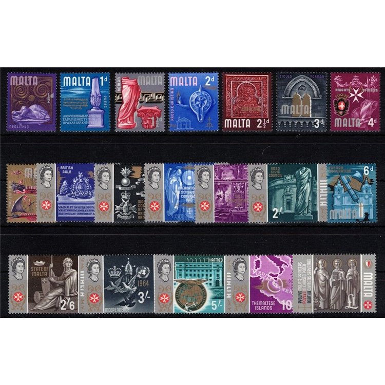 MALTA 1965 Definitivi 19v MNH**