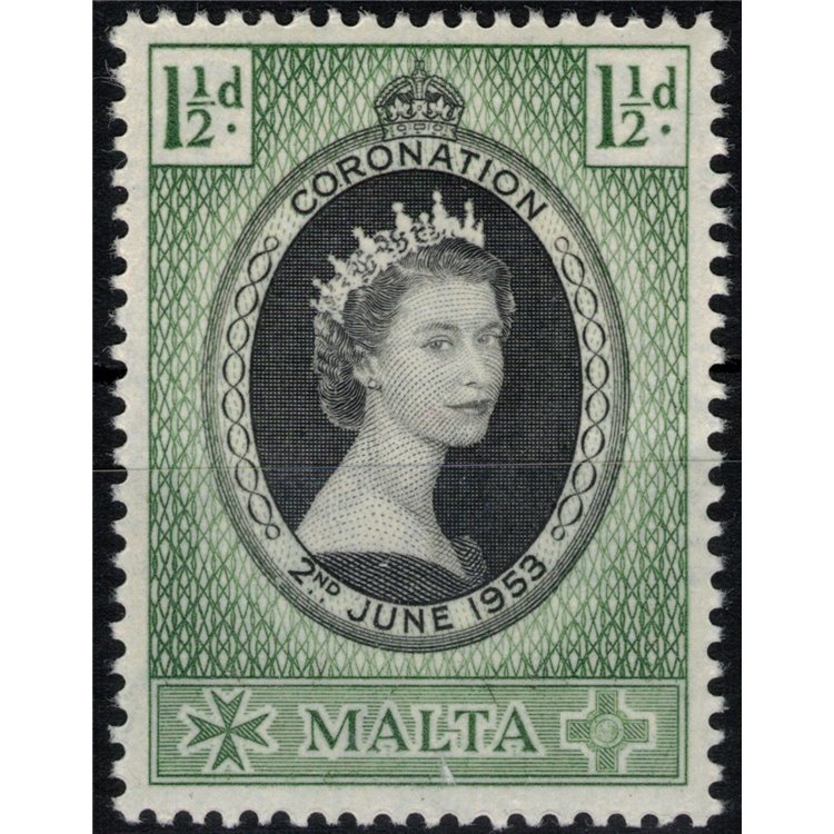 MALTA 1953 Incoronazione della Regina MNH**