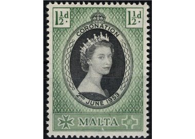MALTA 1953 Incoronazione della Regina MNH**
