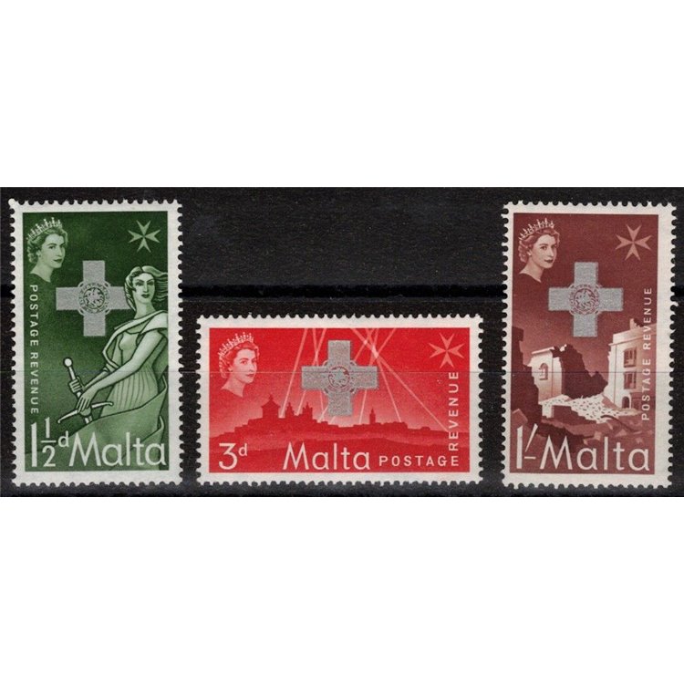 MALTA 1957 George Cross 3v MNH**