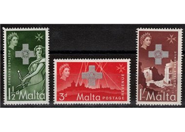 MALTA 1957 George Cross 3v MNH**