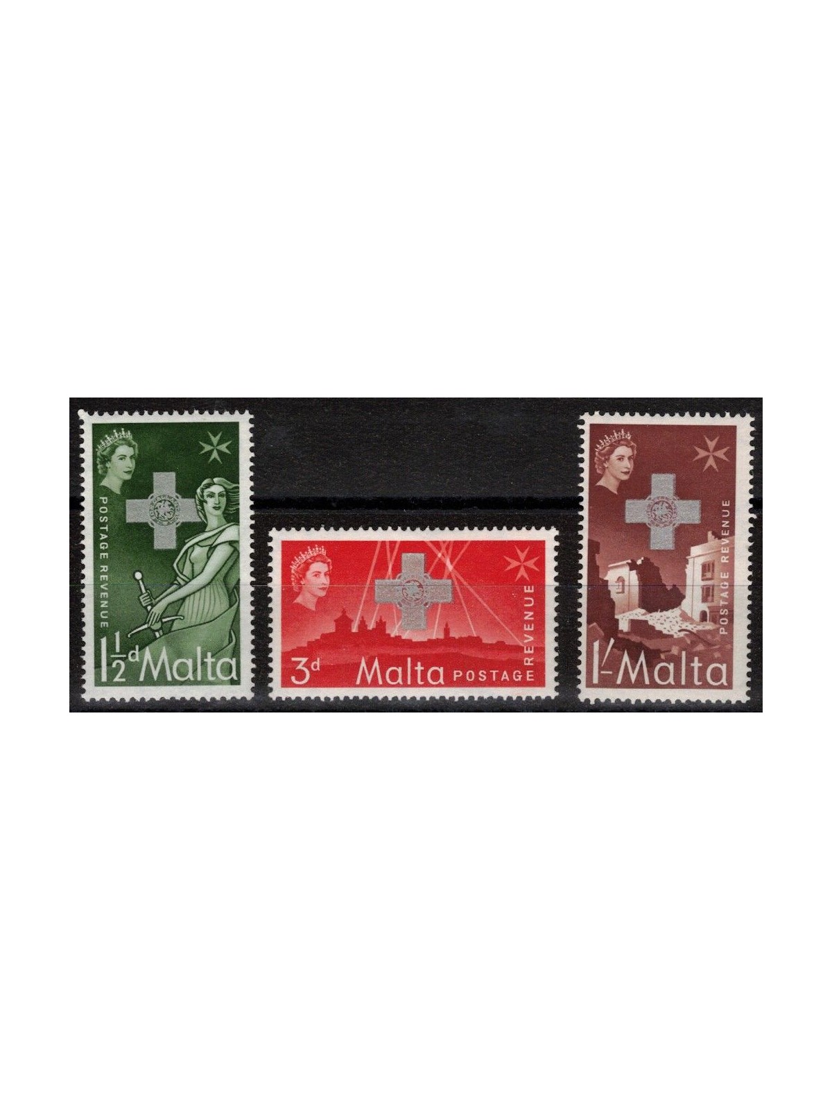 MALTA 1957 George Cross 3v MNH**