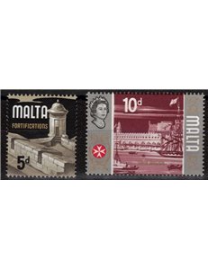 MALTA 1970 Fortificazioni ed Arsenale navale 2v MNH**
