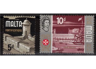 MALTA 1970 Fortificazioni ed Arsenale navale 2v MNH**