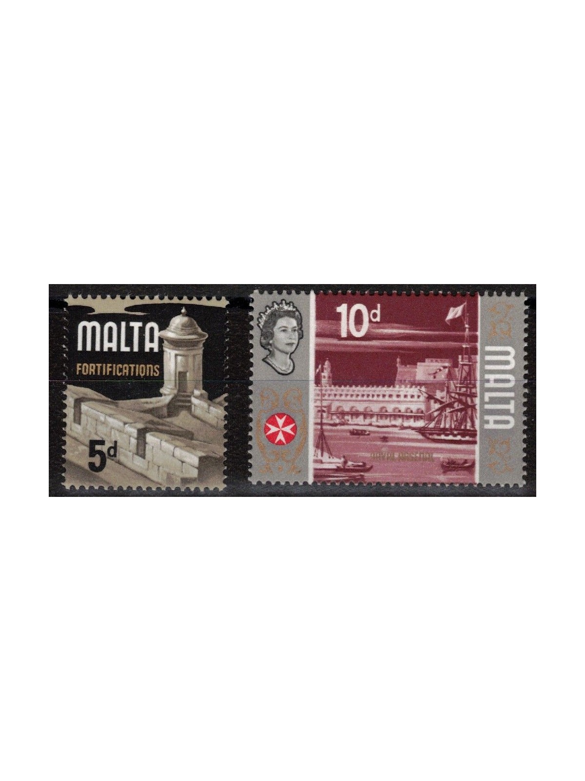 MALTA 1970 Fortificazioni ed Arsenale navale 2v MNH**
