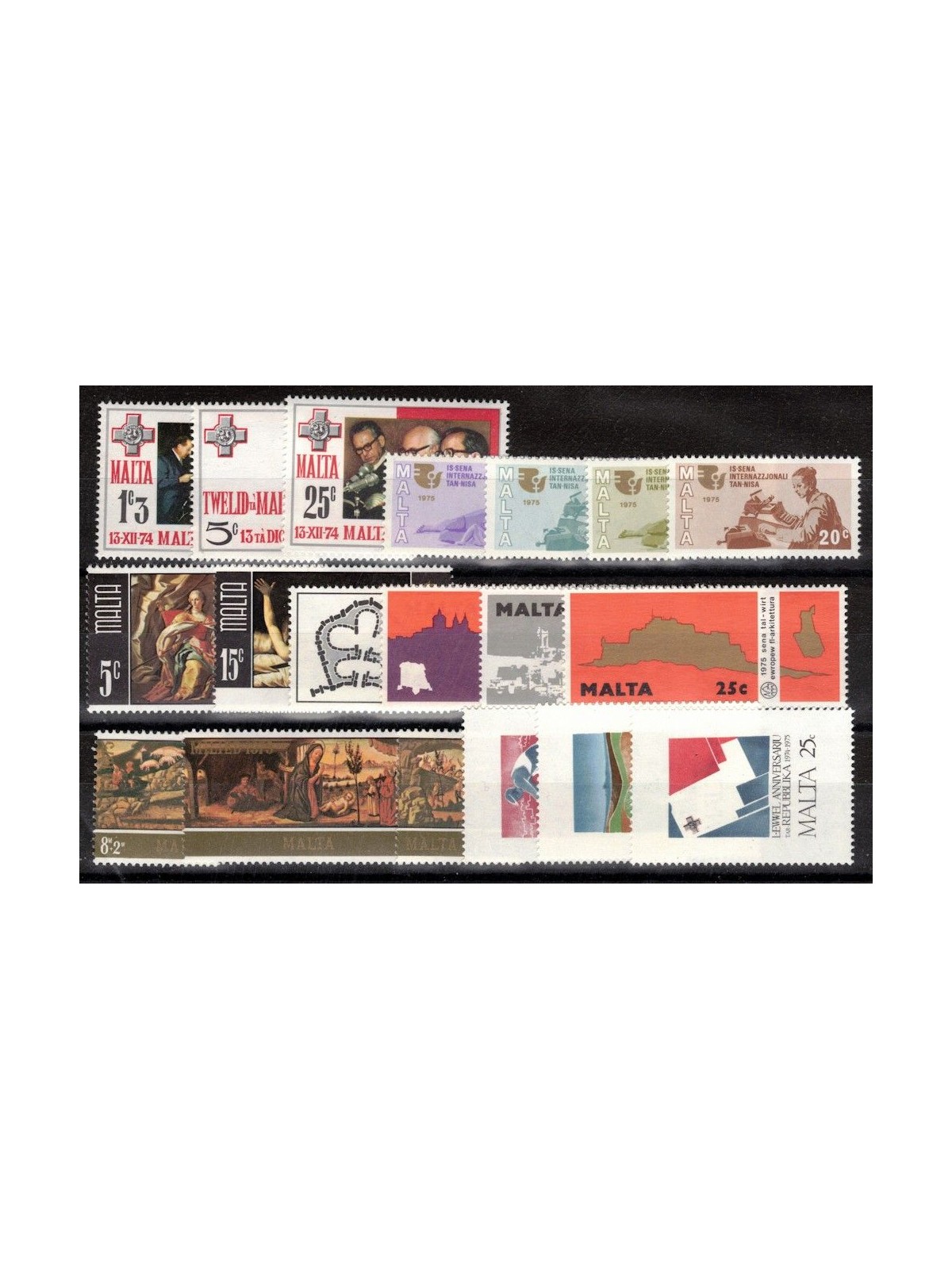 MALTA 1975 Complete Year 19v MNH**