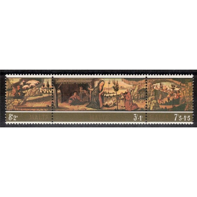 MALTA 1975 Natale (trittico) 3v MNH**
