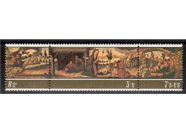 MALTA 1975 Natale (trittico) 3v MNH**