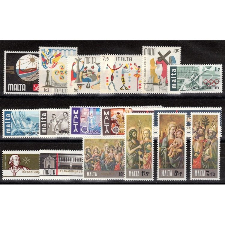 MALTA 1976 Complete Year 18v MNH**