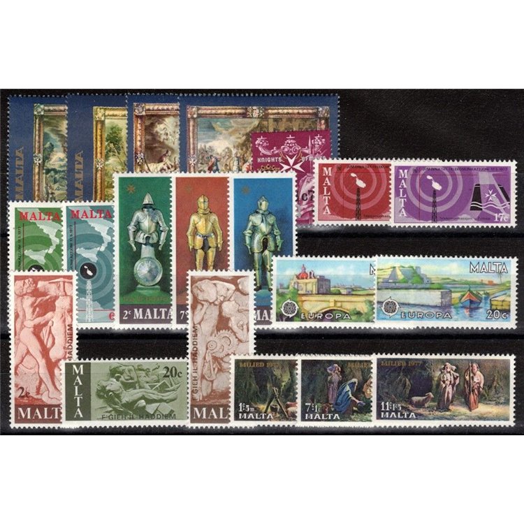 MALTA 1977 Complete Year 20v MNH**