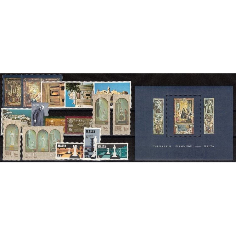 MALTA 1980 Complete vintage 16v + 1 s/s MNH**