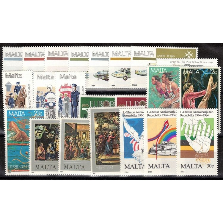 MALTA 1984 Annata completa 22v MNH**