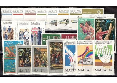MALTA 1984 Annata completa 22v MNH**