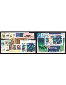 MALTA 1987 Annata completa 22v + 1 BF MNH**