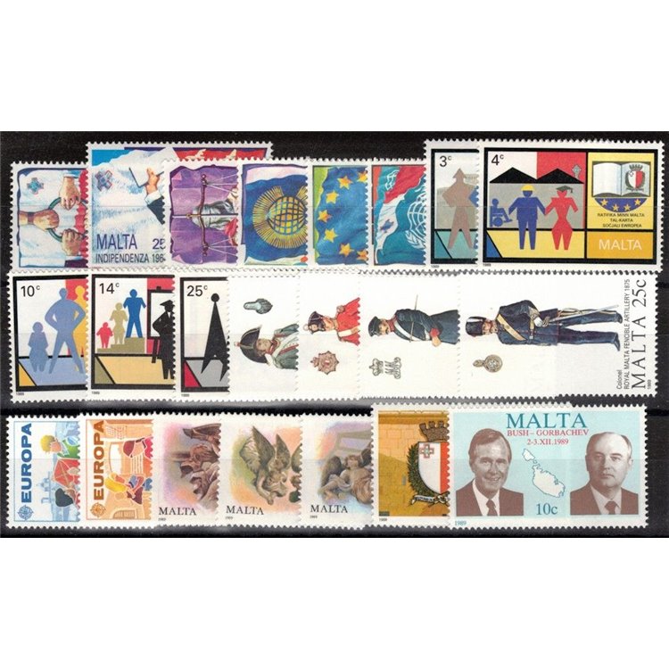 MALTA 1989 Complete Year 22v MNH**