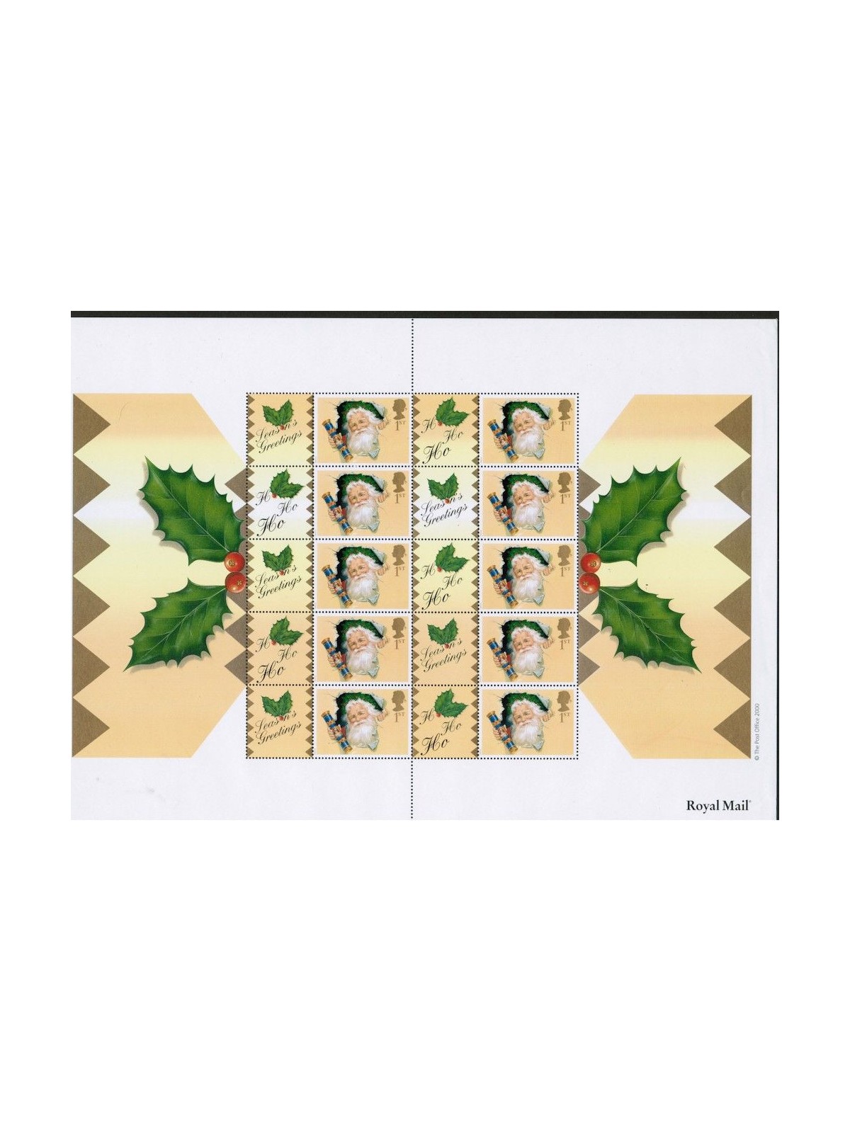 GREAT BRITAIN 2000 Christmas m/s MNH**